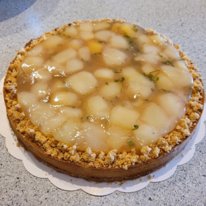 Tarte pêche verveine